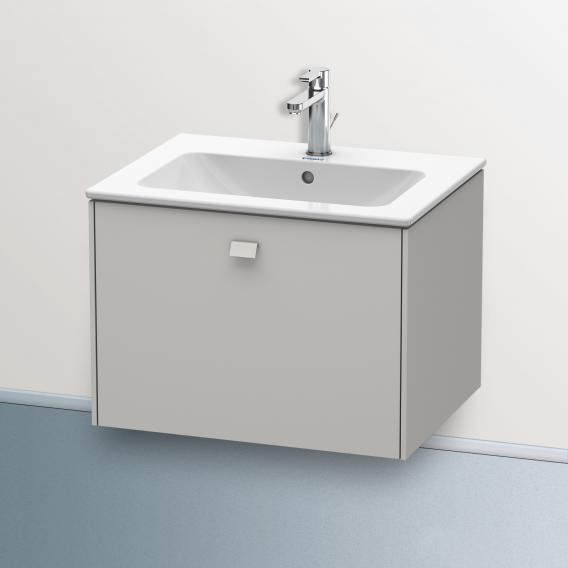 Duravit Brioso vanity unit with 1 pull-out compartment matt concrete grey, handle matt concrete grey