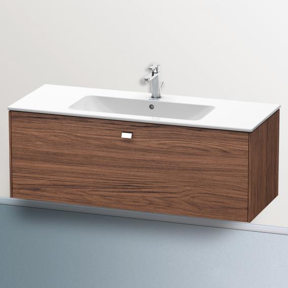 Duravit Brioso vanity unit with 1 pull-out compartment dark walnut, handle chrome