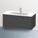 Duravit Brioso vanity unit with 1 pull-out compartment matt graphite, handle matt graphite
