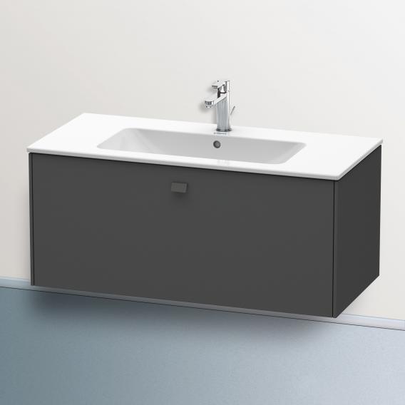 Duravit Brioso 梳妝台，搭配 1 個霧面石墨拉出式隔層，霧面石墨手柄