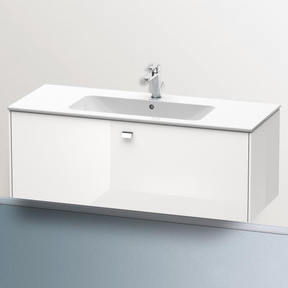 Duravit Brioso vanity unit with 1 pull-out compartment white high gloss, handle chrome