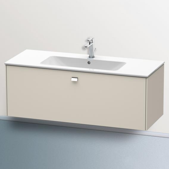 Duravit Brioso vanity unit with 1 pull-out compartment matt taupe, chrome handle