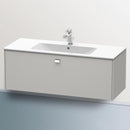Duravit Brioso vanity unit with 1 pull-out compartment matt concrete grey, handle chrome