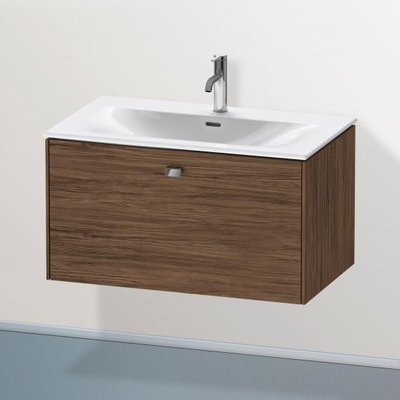 Duravit Brioso vanity unit with 1 pull-out compartment dark walnut, handle chrome