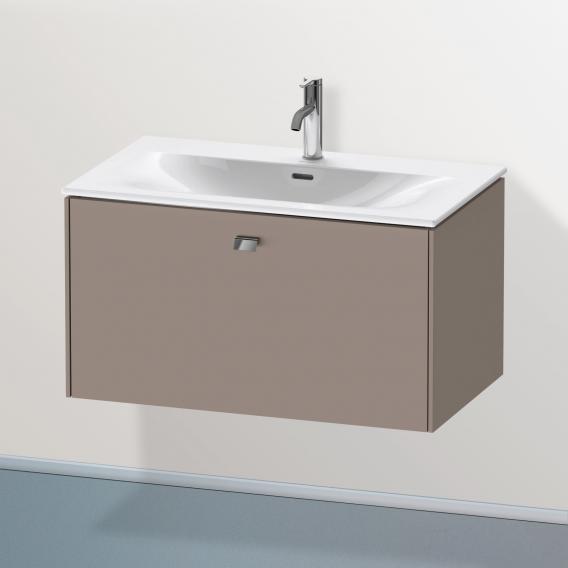 Duravit Brioso vanity unit with 1 pull-out compartment matt basalt, handle chrome