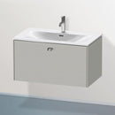 Duravit Brioso vanity unit with 1 pull-out compartment matt concrete grey, handle chrome