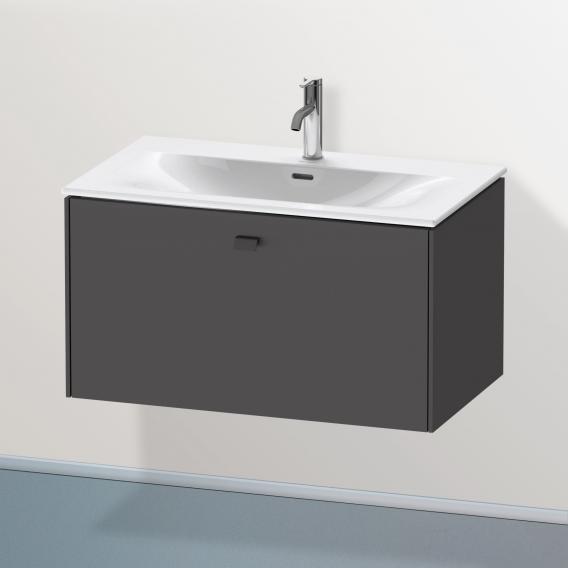 Duravit Brioso 梳妝台，搭配 1 個霧面石墨拉出式隔層，霧面石墨手柄