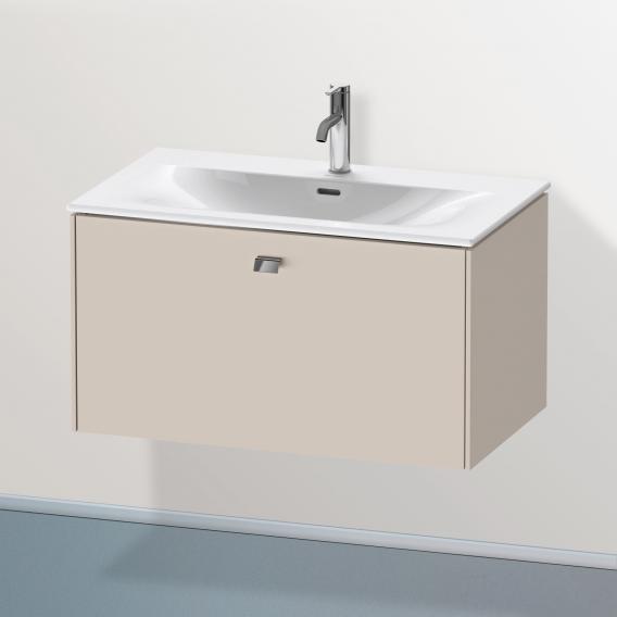 Duravit Brioso vanity unit with 1 pull-out compartment matt taupe, chrome handle