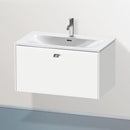 Duravit Brioso vanity unit with 1 pull-out compartment matt white, handle chrome