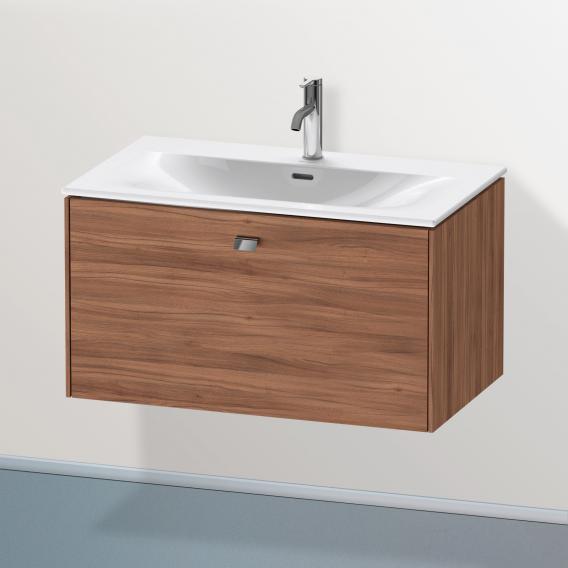 Duravit Brioso vanity unit with 1 pull-out compartment natural walnut, handle chrome