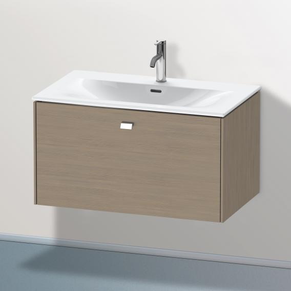 Duravit Brioso vanity unit with 1 pull-out compartment terra oak, handle chrome