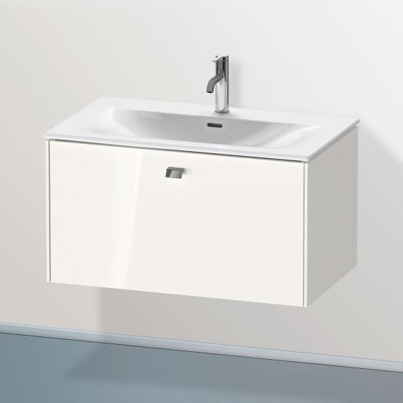 Duravit Brioso vanity unit with 1 pull-out compartment white high gloss, handle chrome