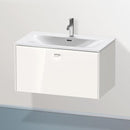 Duravit Brioso vanity unit with 1 pull-out compartment white high gloss, handle white high gloss