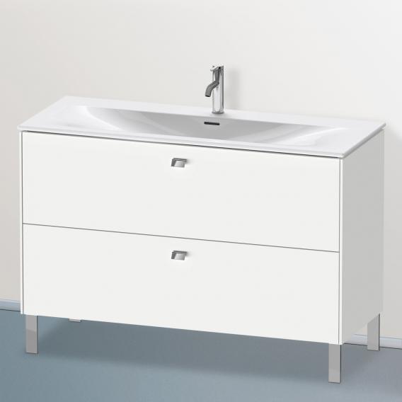 Duravit Brioso vanity unit with 2 pull-out compartments matt white, handle chrome