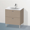 Duravit Brioso vanity unit with 2 pull-out compartments linen, handle chrome