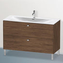 Duravit Brioso vanity unit with 2 pull-out compartments dark walnut, handle chrome