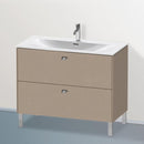 Duravit Brioso vanity unit with 2 pull-out compartments linen, handle chrome