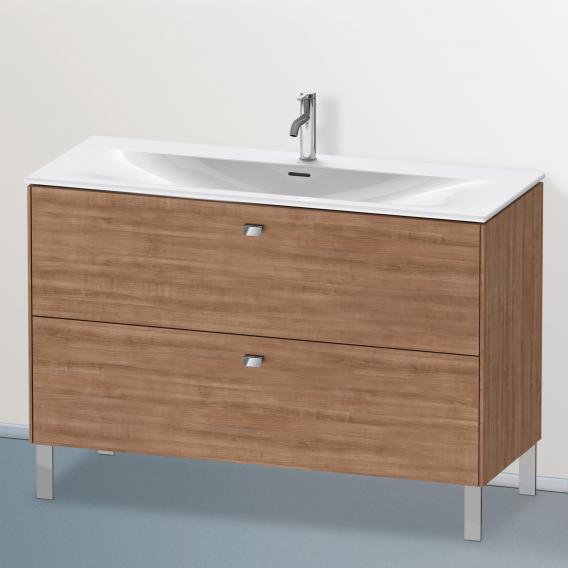 Duravit Brioso vanity unit with 2 pull-out compartments tecino cherry, handle chrome