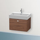 Duravit Brioso vanity unit with 1 pull-out compartment dark walnut, handle chrome