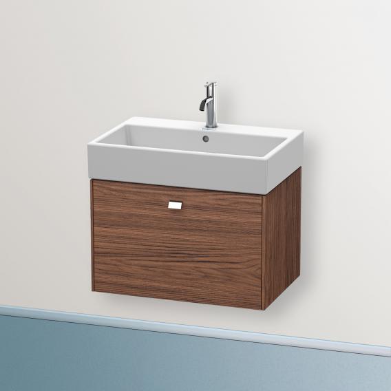 Duravit Brioso vanity unit with 1 pull-out compartment dark walnut, handle chrome