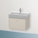 Duravit Brioso vanity unit with 1 pull-out compartment matt taupe, handle matt taupe