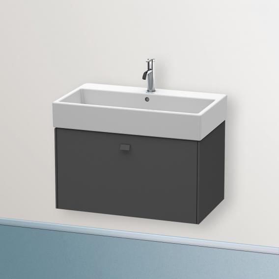 Duravit Brioso vanity unit with 1 pull-out compartment matt graphite, handle matt graphite