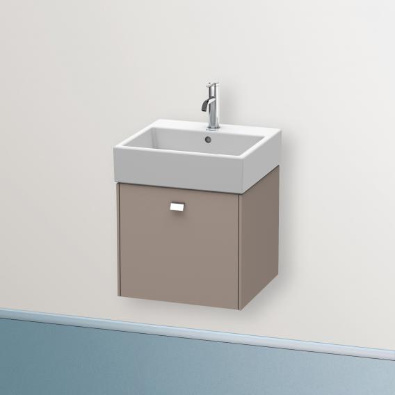 Duravit Brioso vanity unit with 1 pull-out compartment basalt matt, Griff chrom