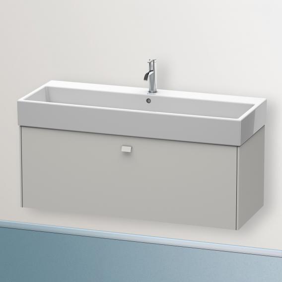 Duravit Brioso vanity unit with 1 pull-out compartment matt concrete grey, handle matt concrete grey