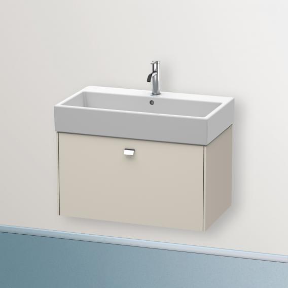 Duravit Brioso vanity unit with 1 pull-out compartment matt taupe, chrome handle