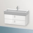 Duravit Brioso vanity unit with 2 pull-out compartments white high gloss, handle chrome