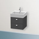 Duravit Brioso vanity unit with 2 pull-out compartments graphit matt, Griff chrom