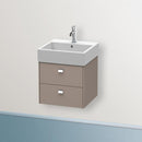 Duravit Brioso vanity unit with 2 pull-out compartments basalt matt, Griff chrom