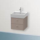 Duravit Brioso vanity unit with 2 pull-out compartments basalt matt, Griff basalt matt