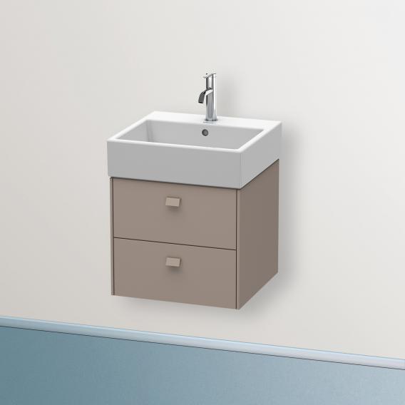 Duravit Brioso vanity unit with 2 pull-out compartments basalt matt, Griff basalt matt