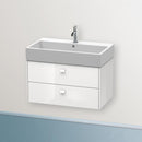 Duravit Brioso vanity unit with 2 pull-out compartments white high gloss, handle white high gloss