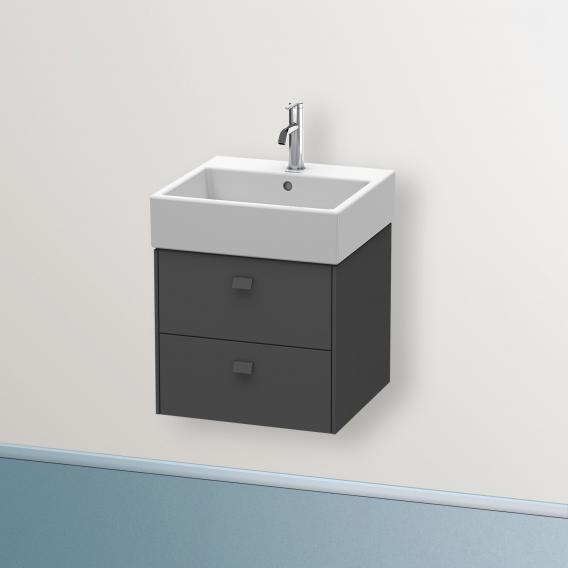 Duravit Brioso vanity unit with 2 pull-out compartments graphit matt, Griff graphit matt