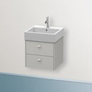Duravit Brioso vanity unit with 2 pull-out compartments betongrau matt, Griff betongrau matt
