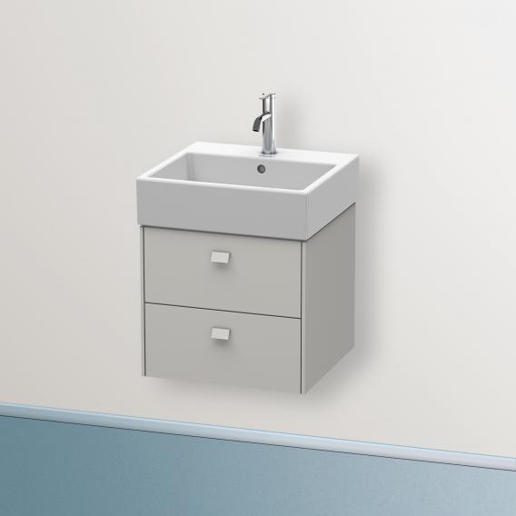 Duravit Brioso vanity unit with 2 pull-out compartments betongrau matt, Griff betongrau matt