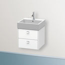 Duravit Brioso vanity unit with 2 pull-out compartments weiß matt, Griff chrom