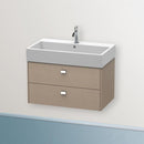 Duravit Brioso vanity unit with 2 pull-out compartments linen, handle chrome