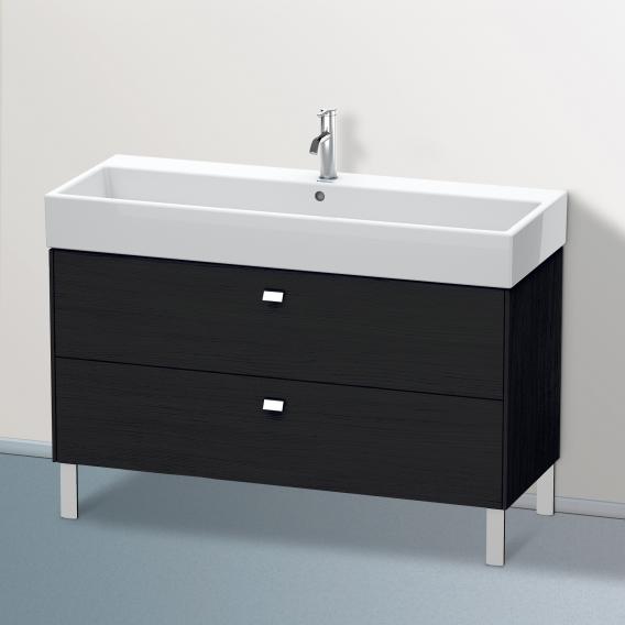 Duravit Brioso vanity unit with 2 pull-out compartments black oak, handle chrome