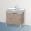 Duravit Brioso vanity unit with 2 pull-out compartments linen, handle chrome