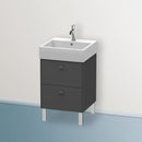 Duravit Brioso vanity unit with 2 pull-out compartments graphit matt, Griff graphit matt