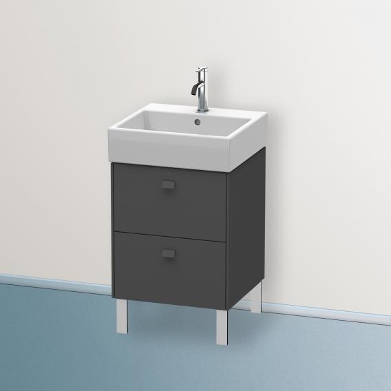 Duravit Brioso vanity unit with 2 pull-out compartments graphit matt, Griff graphit matt