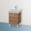 Duravit Brioso vanity unit with 2 pull-out compartments nussbaum natur, Griff chrom