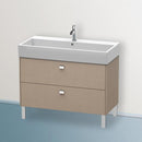 Duravit Brioso vanity unit with 2 pull-out compartments linen, handle chrome
