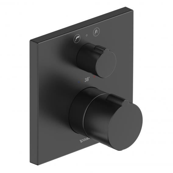 Duravit C.1 concealed, bath thermostat with square escutcheon, with shut-off/diverter valve