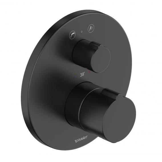 Duravit C.1 concealed shower with round escutcheon, with stop/diverter valve