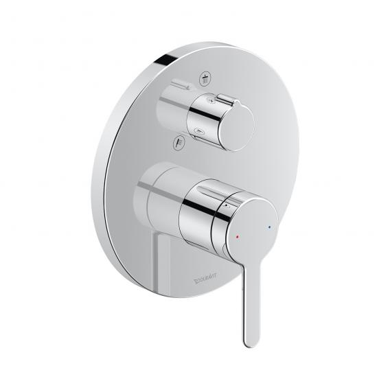 Duravit C.1 concealed, single-lever shower mixer with round escutcheon, with diverter valve