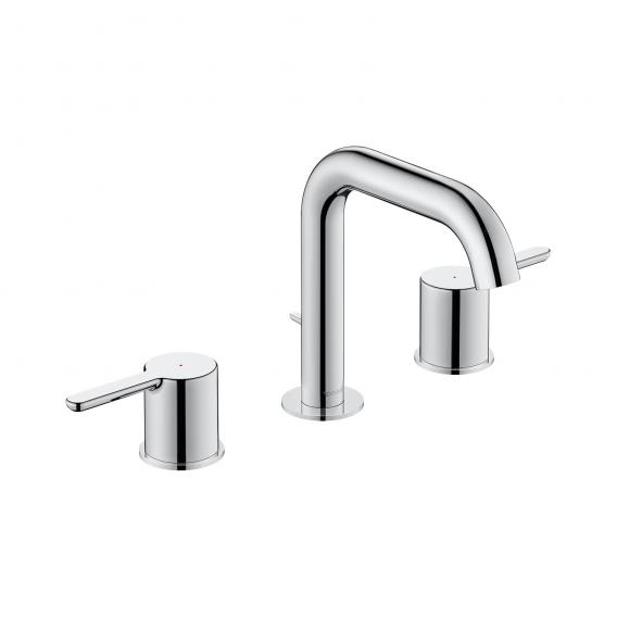 Duravit C.1 three hole basin fitting with pop-up waste set, projection: 140 mm, chrome